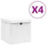 Opbergboxen Met Deksel 28X28X28 Cm Zwart