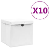 Opbergboxen Met Deksel 28X28X28 Cm Zwart