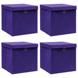 Opbergboxen Met Deksel 28X28X28 Cm Zwart