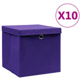 Opbergboxen Met Deksel 28X28X28 Cm Zwart