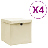 Opbergboxen Met Deksel 28X28X28 Cm Zwart