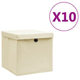 Opbergboxen Met Deksel 28X28X28 Cm Zwart