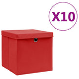 Opbergboxen Met Deksel 28X28X28 Cm Zwart
