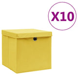 Opbergboxen Met Deksel 28X28X28 Cm Zwart