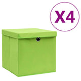Opbergboxen Met Deksel 28X28X28 Cm Zwart