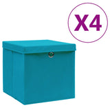 Opbergboxen Met Deksel 28X28X28 Cm Zwart