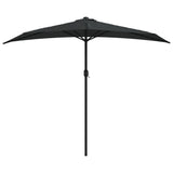 Balkonparasol Half Met Aluminium Paal 270X144X222 Cm
