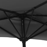 Balkonparasol Half Met Aluminium Paal 270X144X222 Cm