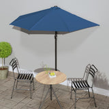 Balkonparasol Half Met Aluminium Paal 270X144X222 Cm