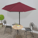 Balkonparasol Half Met Aluminium Paal 270X144X222 Cm