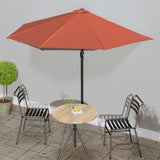 Balkonparasol Half Met Aluminium Paal 270X144X222 Cm