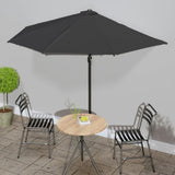 Balkonparasol Half Met Aluminium Paal 270X144X222 Cm