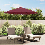 Parasol Met Led-Verlichting En Stalen Paal 300 Cm