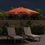 Parasol Met Led-Verlichting En Stalen Paal 300 Cm