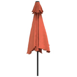 Parasol Met Led-Verlichting En Stalen Paal 300 Cm