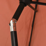 Parasol Met Led-Verlichting En Stalen Paal 300 Cm