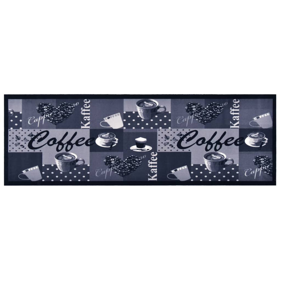 Keukenmat Wasbaar Coffee Koffiekleurig En Blauw
