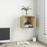 Wandkasten 37X37X37 Cm Bewerkt Hout Kleurig