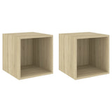 Wandkasten 37X37X37 Cm Bewerkt Hout Kleurig