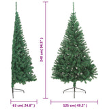 Kunstkerstboom Met Standaard Half 240 Cm Pvc Groen