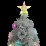 Kunstkerstboom Met Verlichting Glasvezel Wit