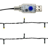 Kerstslinger Met Led-Lampjes Zwart