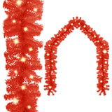 Kerstslinger Met Led-Lampjes Rood
