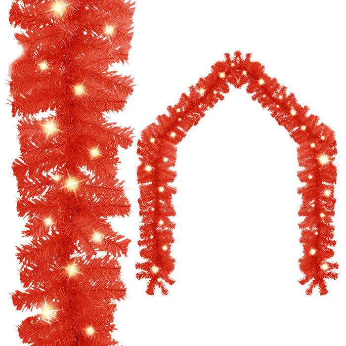 Kerstslinger Met Led-Lampjes Rood