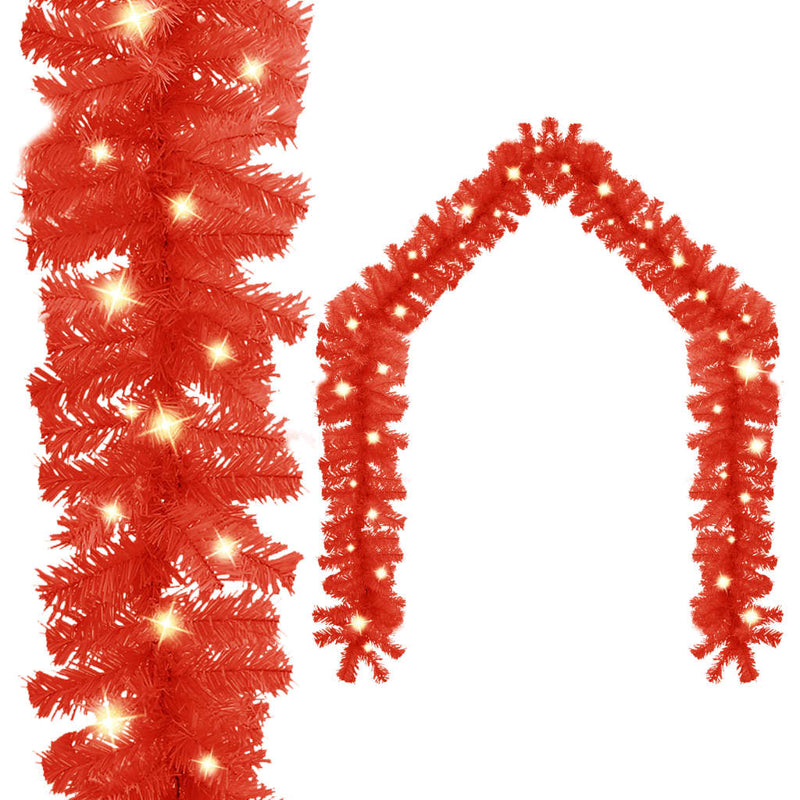 Kerstslinger Met Led-Lampjes Rood