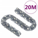 Kerstslinger Met Led-Lampjes Kleurig Zilver