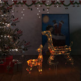 Kerstversiering Rendierfamilie 160 Led's Acryl