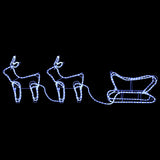 Buitenkerstversiering Rendier En Slee 576 Led's Koudwit