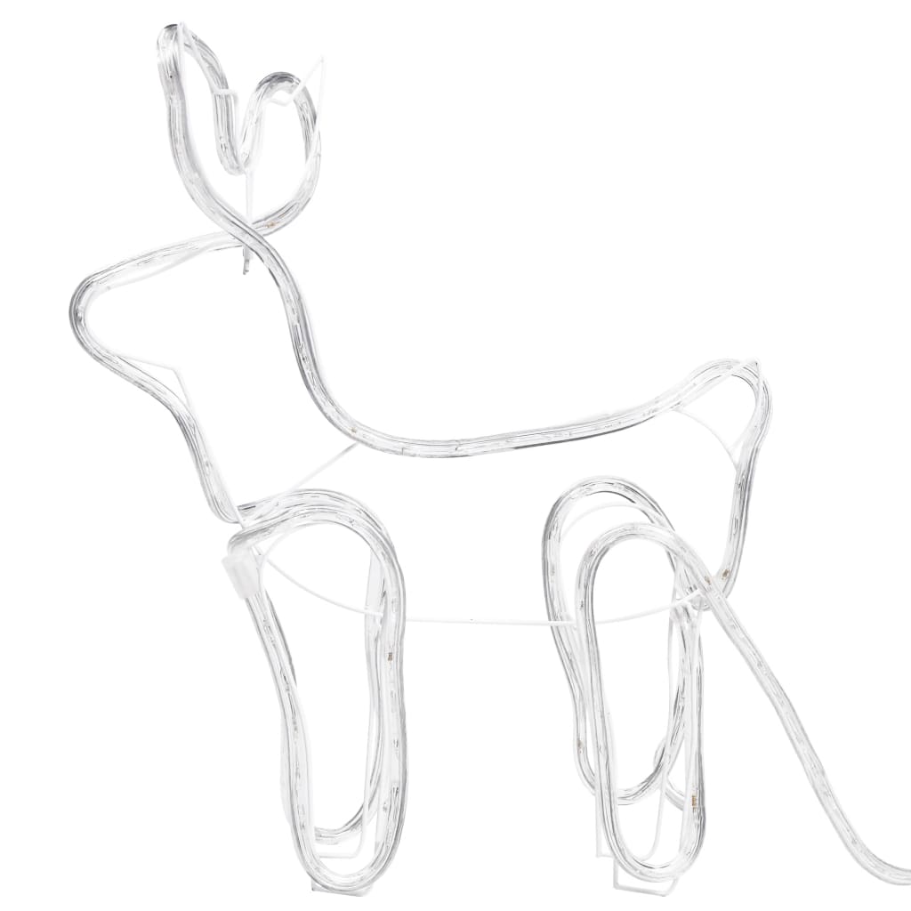 Buitenkerstversiering Rendier En Slee 576 Led's Koudwit