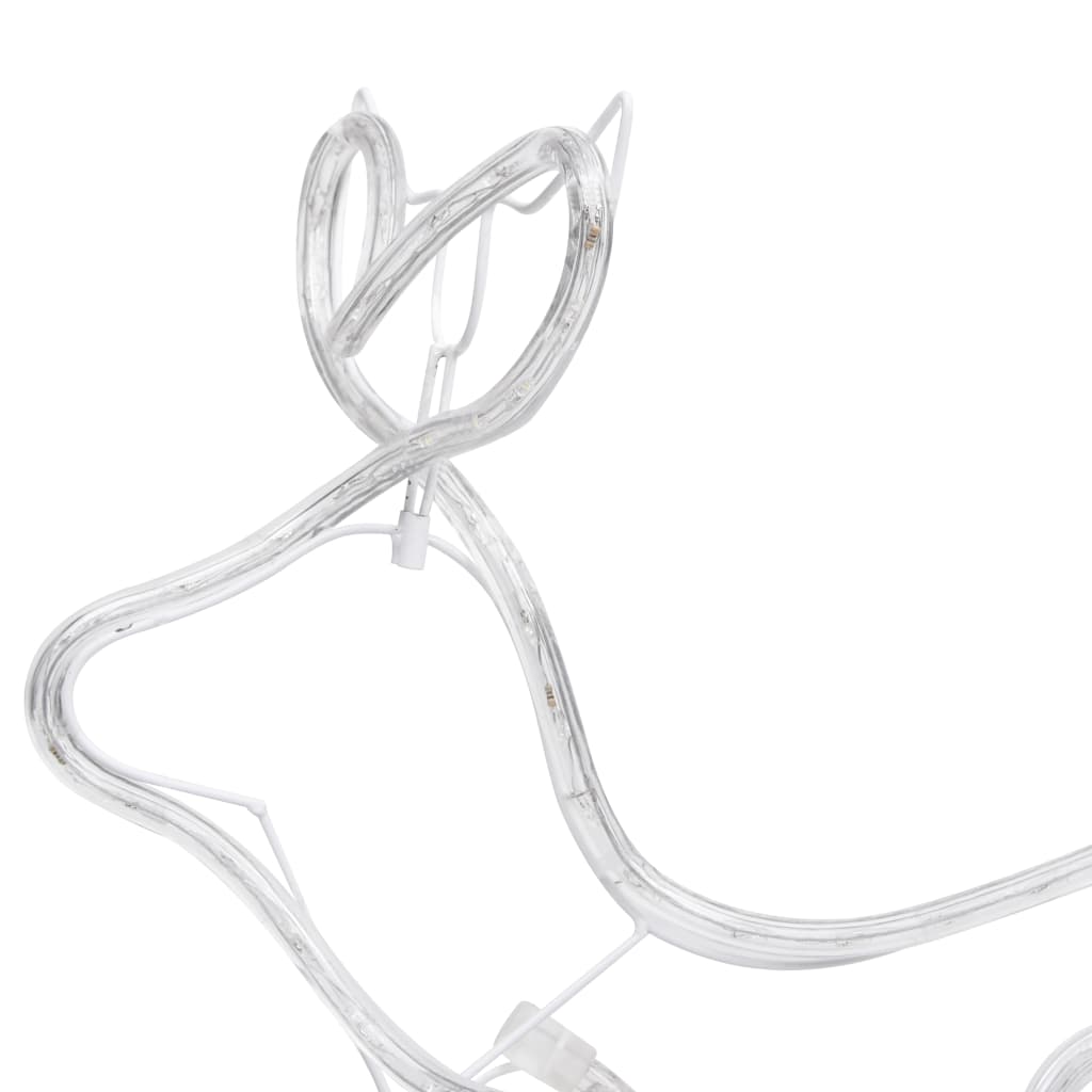 Buitenkerstversiering Rendier En Slee 576 Led's Koudwit