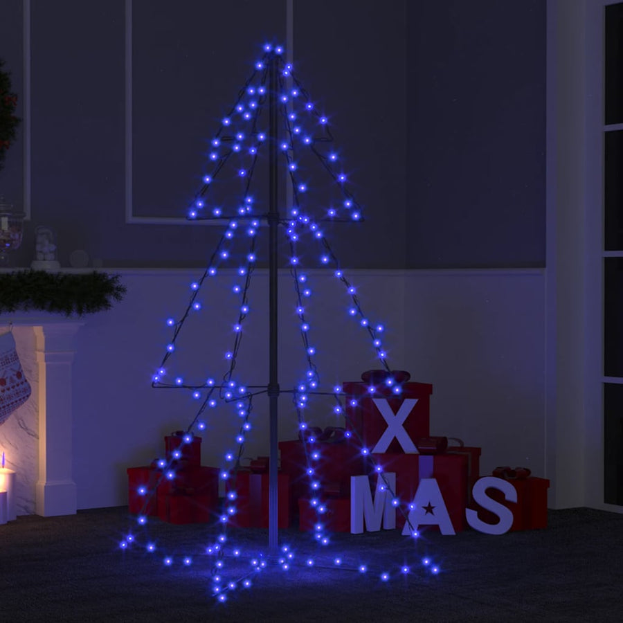 Kegelkerstboom 200 Led's Binnen En Buiten 98X150 Cm Blauw