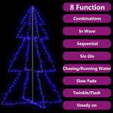 Kegelkerstboom 200 Led's Binnen En Buiten 98X150 Cm Blauw
