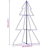 Kegelkerstboom 200 Led's Binnen En Buiten 98X150 Cm Blauw