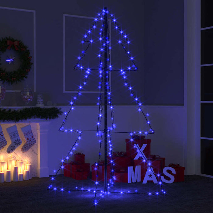 Kegelkerstboom 200 Led's Binnen En Buiten 98X150 Cm Blauw