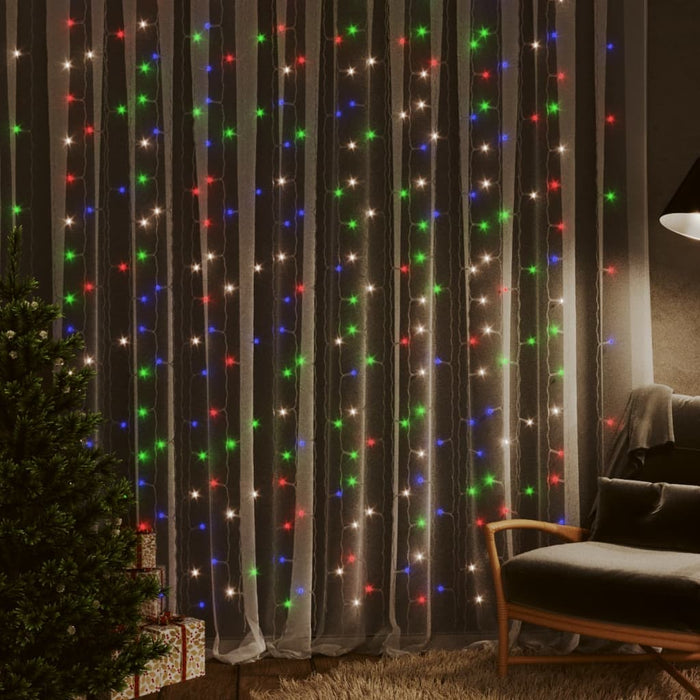 Lichtsnoergordijn Met 300 Led's En 8 Functies 3X3 M Meerkleurig