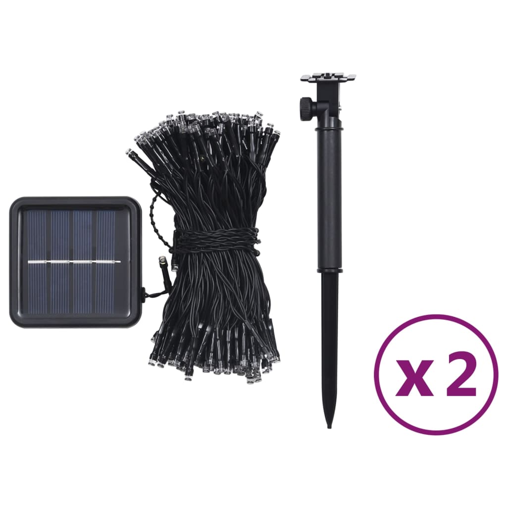 Lichtsnoeren Met 2X200 Led's Solar Binnen/Buiten