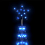 Kegelkerstboom 752 E Led's 160X500 Cm Blauw