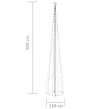 Kegelkerstboom 752 E Led's 160X500 Cm Blauw