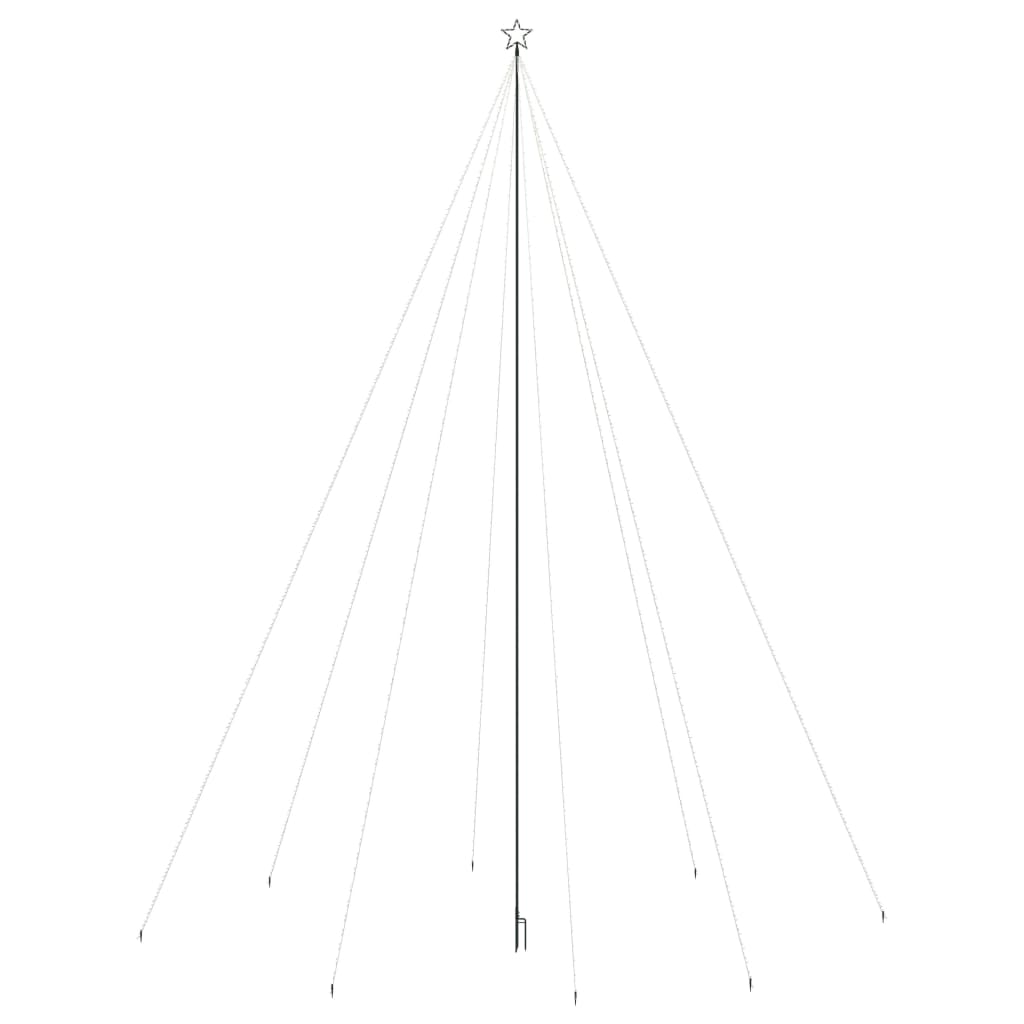 Led-Kerstboom Binnen Buiten 1300 Leds Koud Wit 8 M Koudwit
