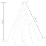 Led-Kerstboom Binnen Buiten 1300 Leds Koud Wit 8 M Koudwit