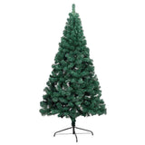Kunstkerstboom Met Verlichting En Kerstballen Half