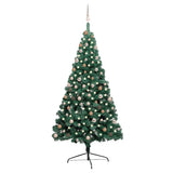 Kunstkerstboom Met Verlichting En Kerstballen Half