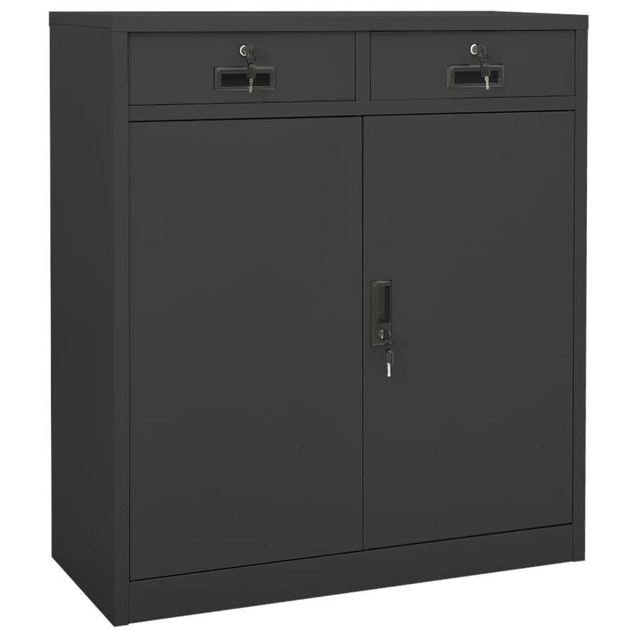 Kantoorkast 90X40X102 Cm Staal Kleurig Antraciet