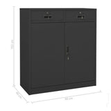 Kantoorkast 90X40X102 Cm Staal Kleurig Antraciet