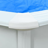 Met Stalen Wand Rond 460X120 Cm Wit