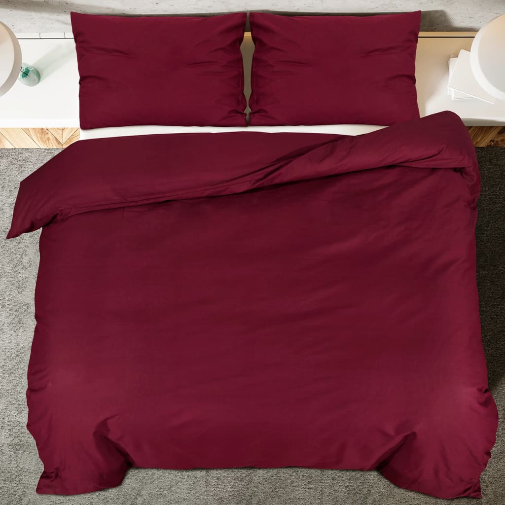 Dekbedovertrekset Lichtgewicht 140X200 Cm Microvezel Bordeaux Rood